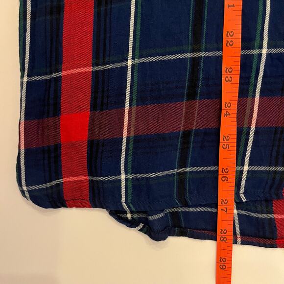 True Craft Womens Plaid Shirt XL Flannel Tartan Lightweight Modal Blend Granola - Picture 11 of 12
